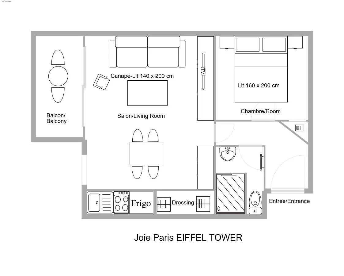 Joie Paris Tour Eiffel公寓 0*,